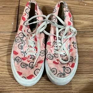 Gently warm pink flamingo vans